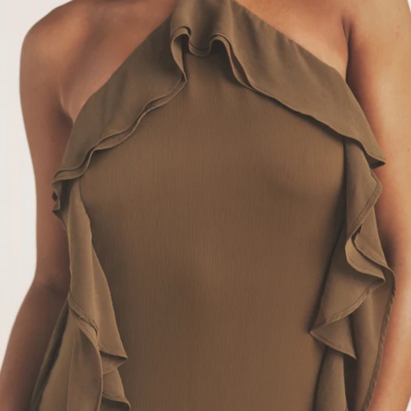 Chic Strapless Brown Dress - Picture 2 of 11